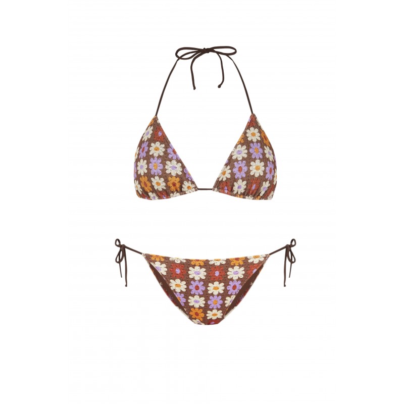 Bikini Tri Ngulo Belmondo Estampado De Flores Robin Collection