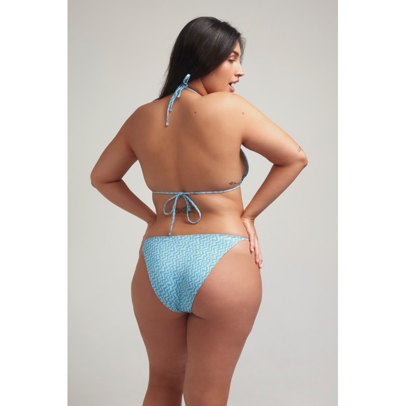 Bikini Triángulo Lagoon Estampado Ondas Azules Robin Collection