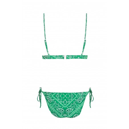 Bikini Sporty Bandana Verde Tie Con Lazo Robin Collection Robin