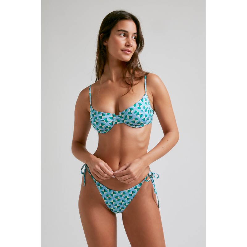 Calma Balconette Bikini Tie Blue Robin Collection Robin Collection