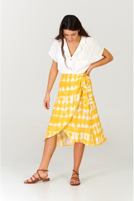 Falda larga Tie Dye Ocre Falda larga Tie Dye Ocre