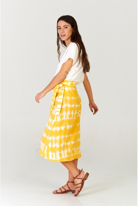 Falda larga Tie Dye Ocre Falda larga Tie Dye Ocre