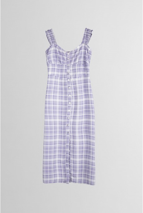 Vestido midi Cuadros Lavanda Vestido midi Cuadros Lavanda