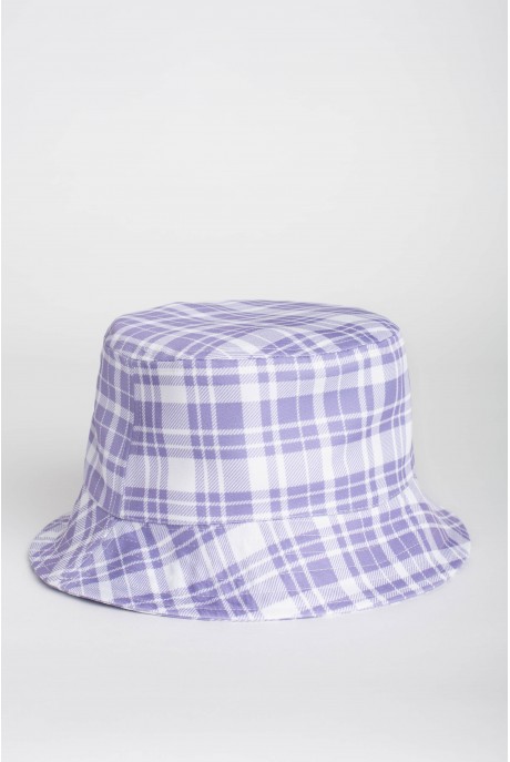 Gorro Bucket cuadros Lavanda Gorro Bucket cuadros Lavanda