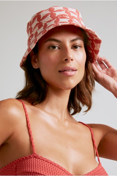 Zama Red Bucket Chapeau | Robin Collection