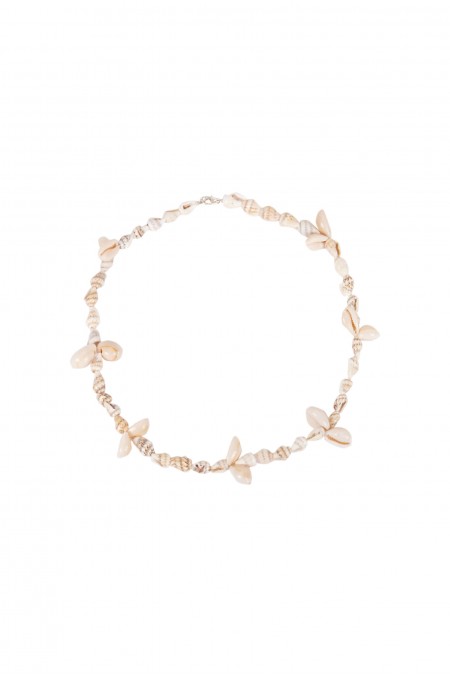 Collier de coquilles blanches