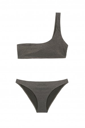 Bikini Bandeau Titanium|Robin Collection